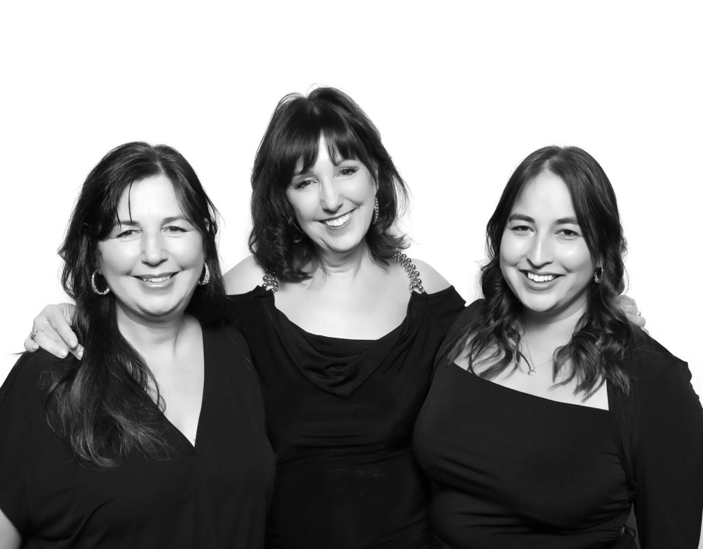 Black and White photo booth with glam filter
